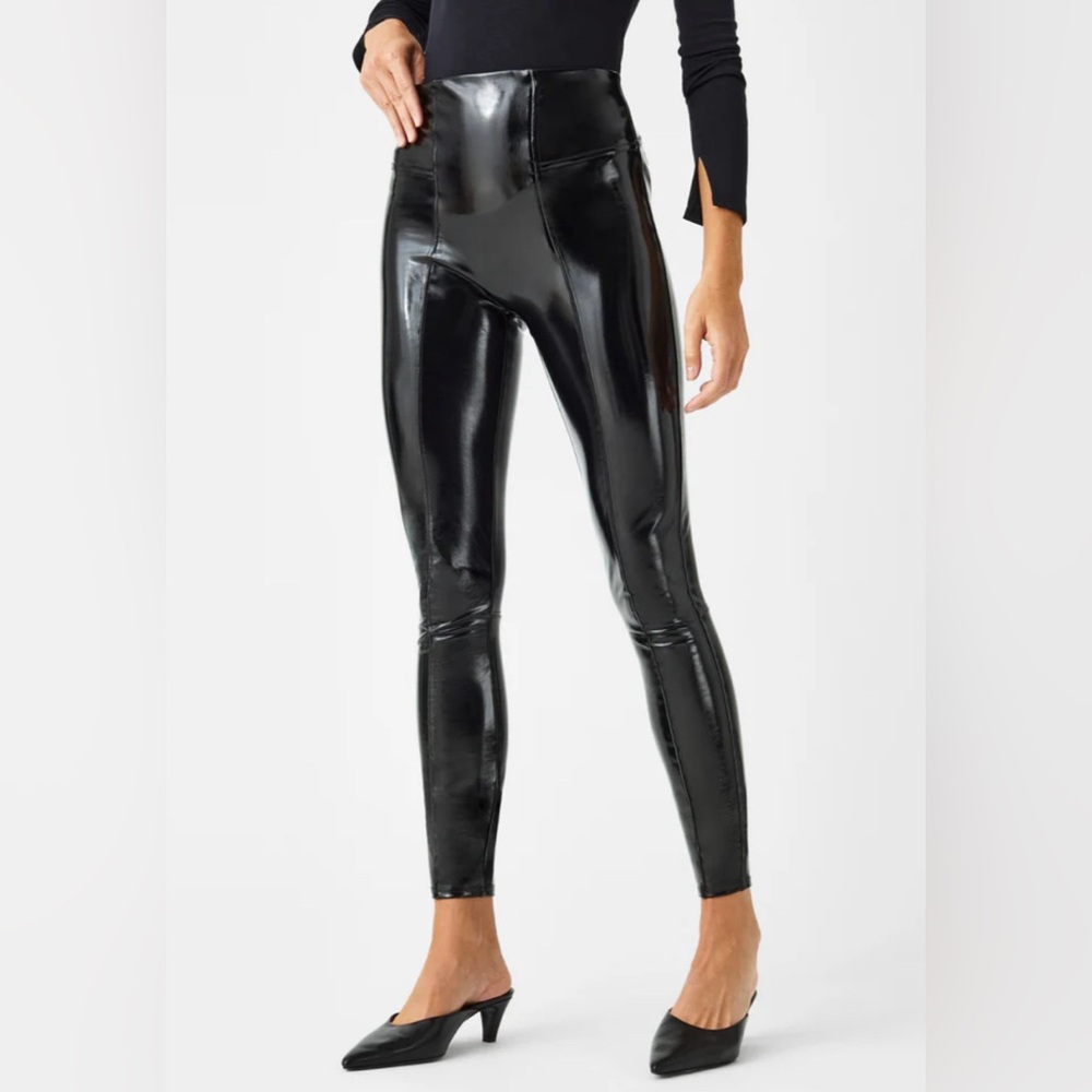 Spanx patent leather leggings